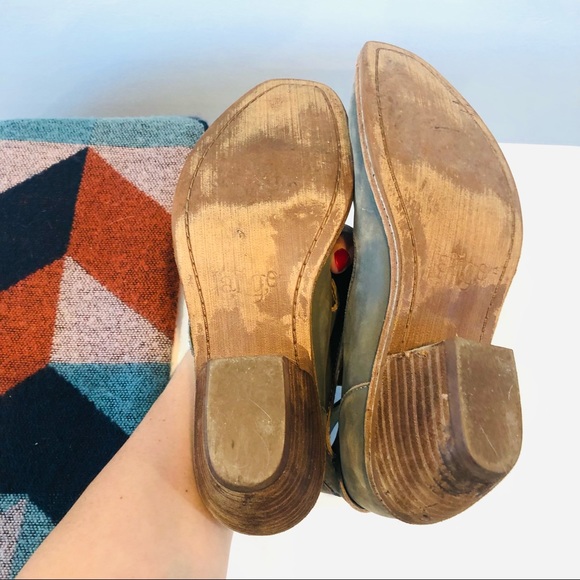 Anthropologie Latigo Potion Distressed Leather Ankle Boots Booties 7.5 Gray. - Picture 9 of 16